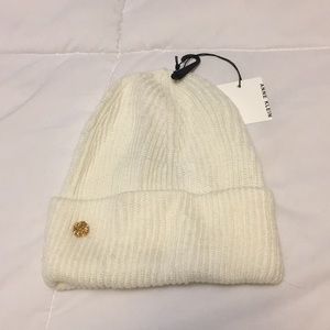 NWT Anne Klein Cream Beanie